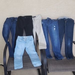 Back to school..Lot of girls jeans